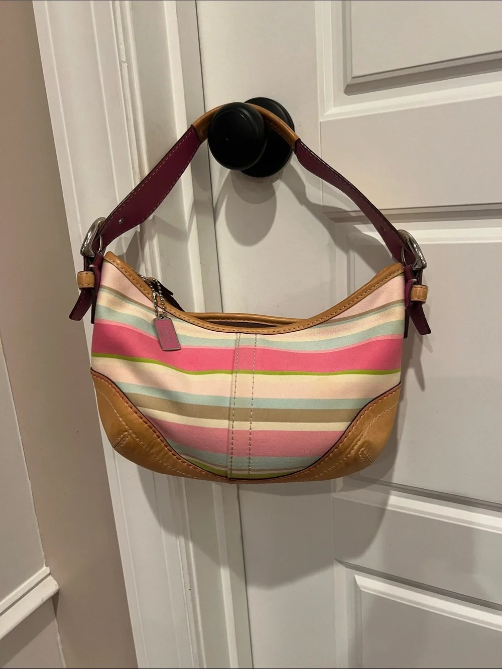 Vintage Coach Y2K Soho Hampton Striped Purse - Picture 1 of 12